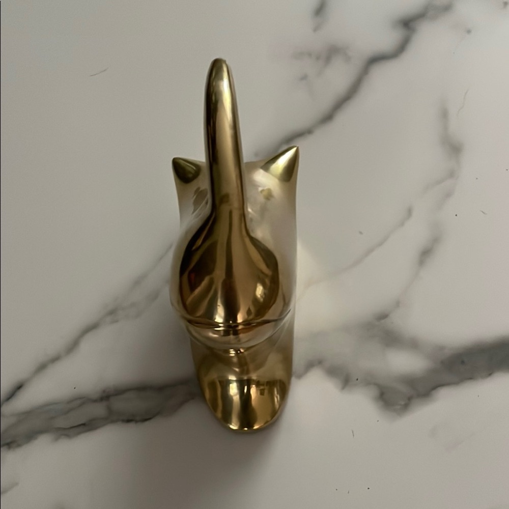 Brass rhino head wall hanging
